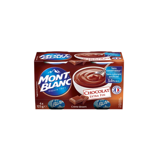MONT BLANC Crème dessert chocolat 4 X 125g -M32
