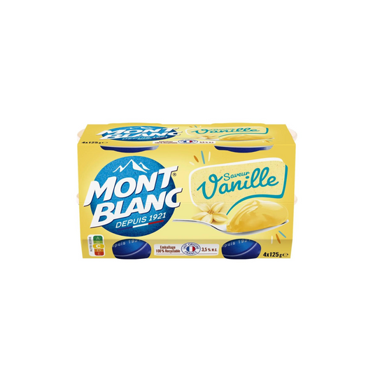 MONT BLANC Vanilla Dessert Cream 4 X 125g -M32