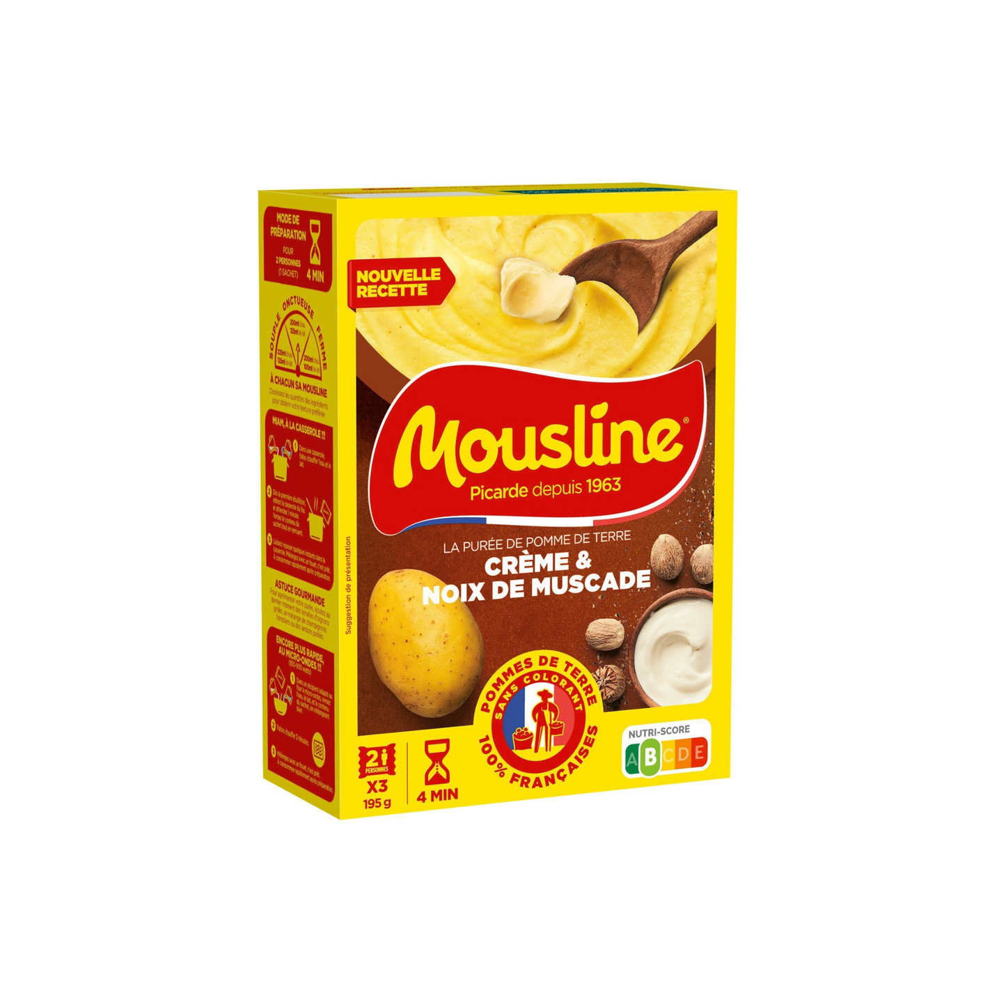 Mousline puree in Flocons Cream and nutmeg 195g -G120/121