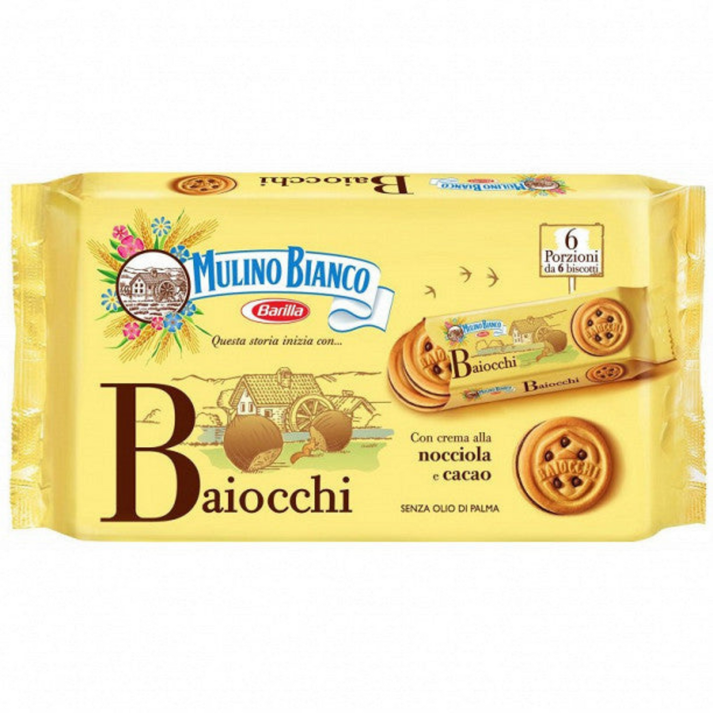 MULINO BIANCO Bianco baiocchi nocciola snack 336g — Épicerie française Montréal | Euro-Market