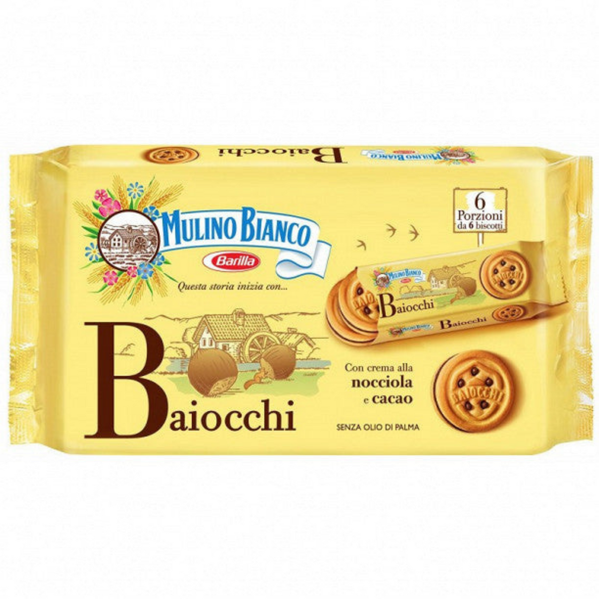 Mulino Bianco Bianco Baiocchi Nocciola Snack 336g -B52