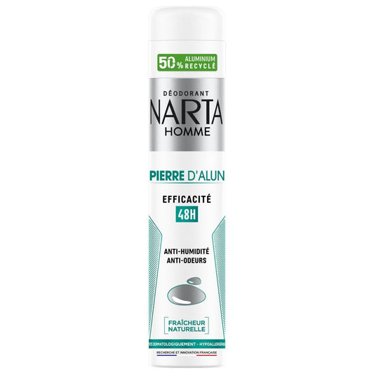 NARTA Déodorant atomiseur homme pierre alun 200g -K14