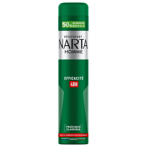 NARTA Men's Deodorant 24h Classic Freshness Without Aluminum Salt 200 ml