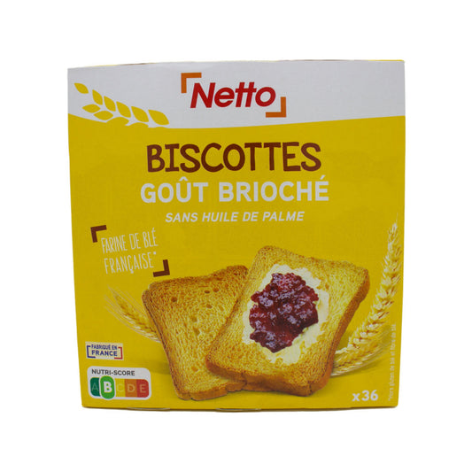 NETTO 36 biscottes briochées 300g -E72/73