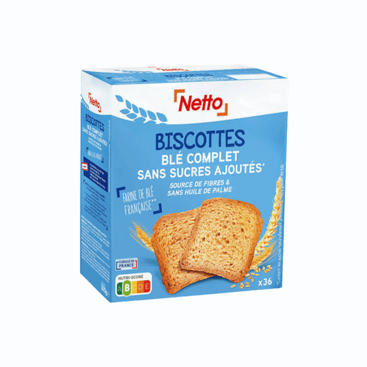 NETTO biscottes complet sans sucr 300g -E42