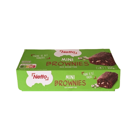NETTO brownie pocket chocolat noisette 240g -A61