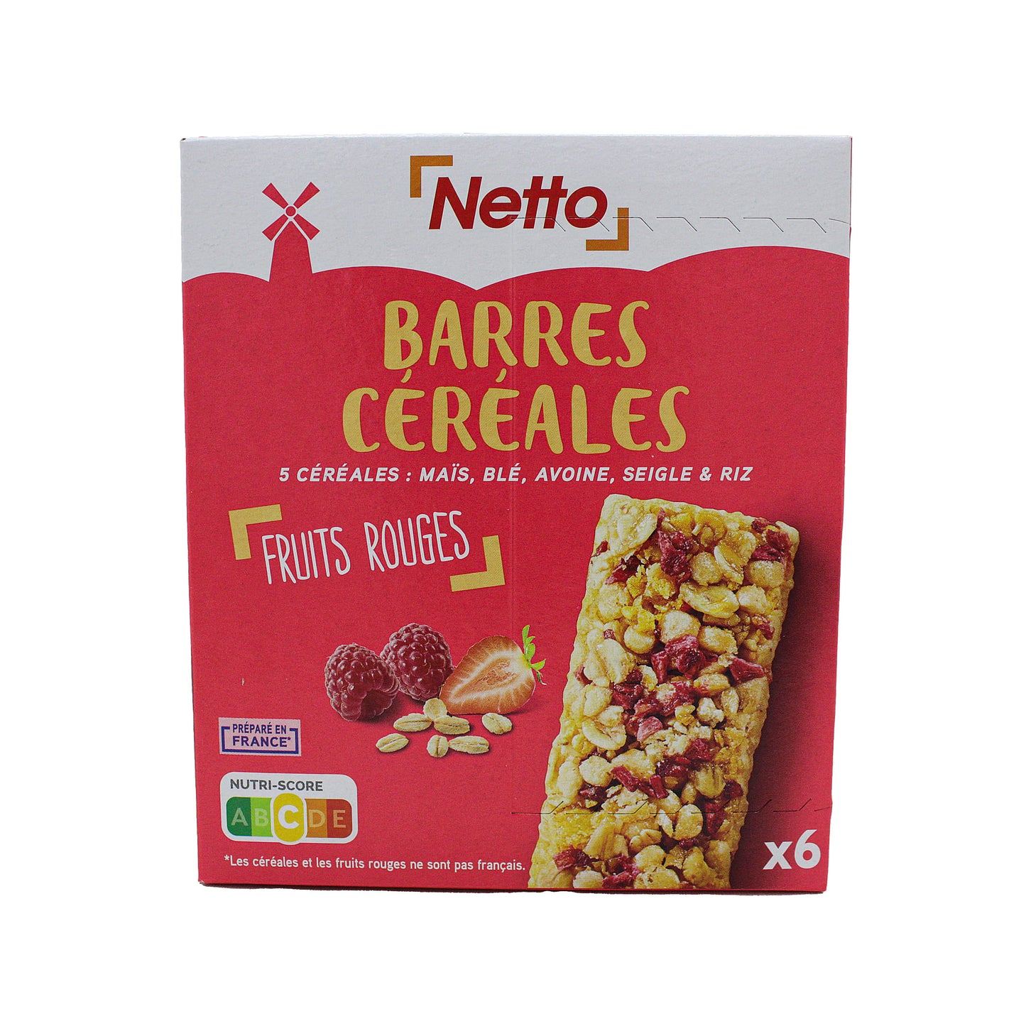 NETTO Barres fruits rouges 108g -D71