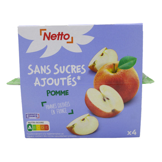 NETTO Compote puree aux fruits pomme 4x100g -D81