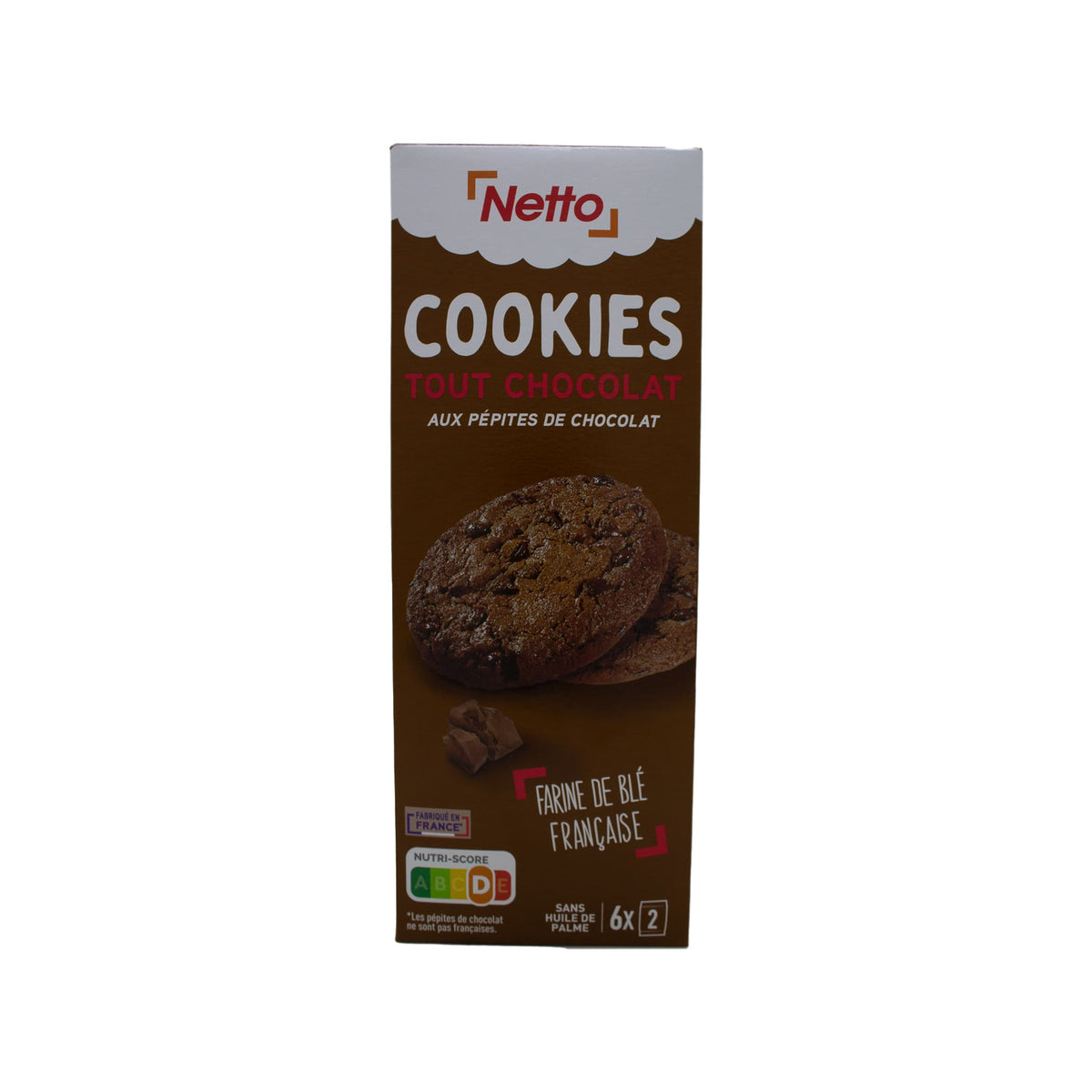 Netto all-chocolate cookies with chocolate chips 200g