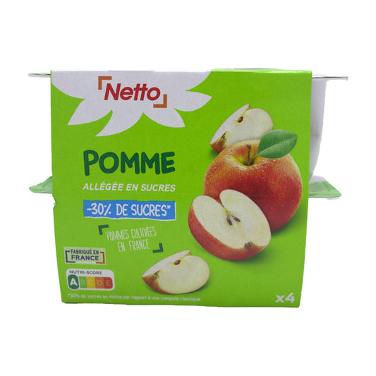 NETTO Dessert fruits pomme 4x100g -D93