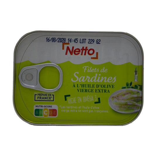NETTO Filets de sardines à l'huile d'olive 100g -C14