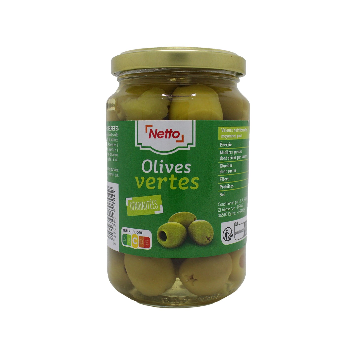 NETTO OLIVES VERTES DENOY BOCAL 160g -I102