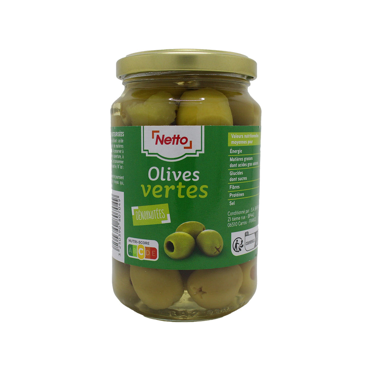 NETTO OLIVES VERTES DENOY BOCAL 160g -I103