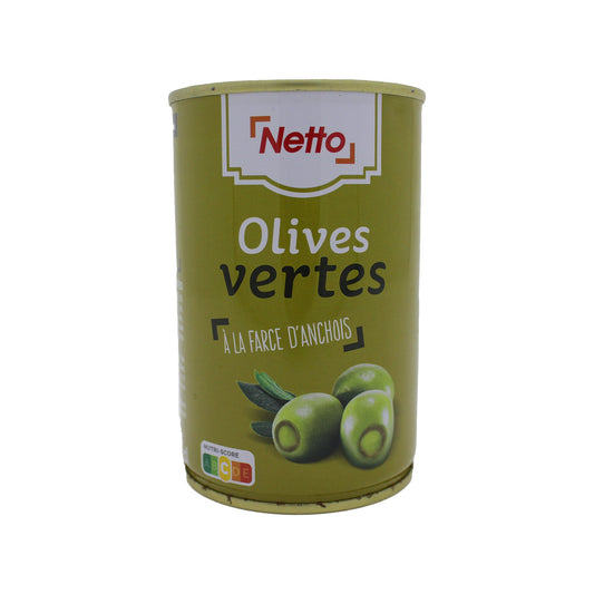NETTO OLIVES VERTES ANCHOIS 163g -I103