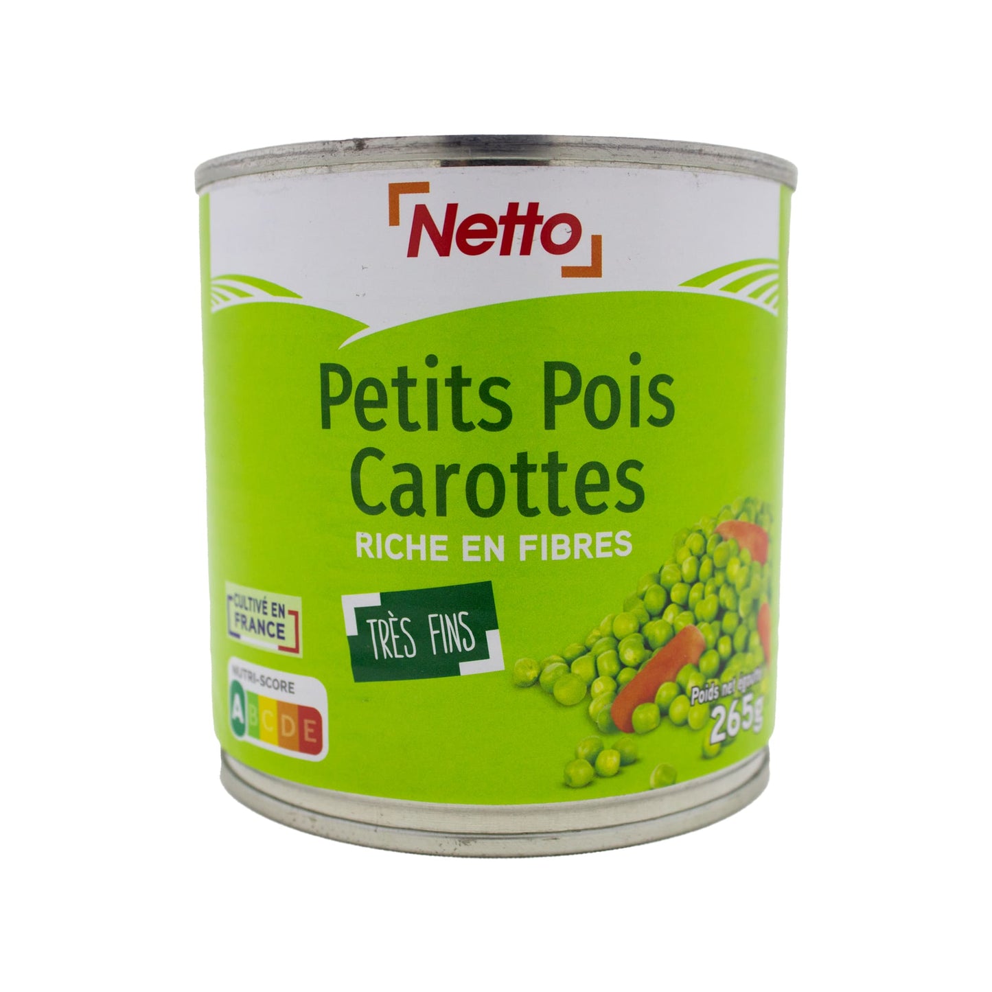 NETTO petits pois carottes riche en fibre tres fins -I72/70