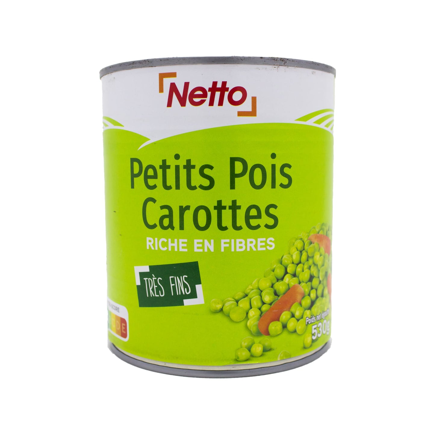 NETTO Petits pois carottes tres fins 530g -I11