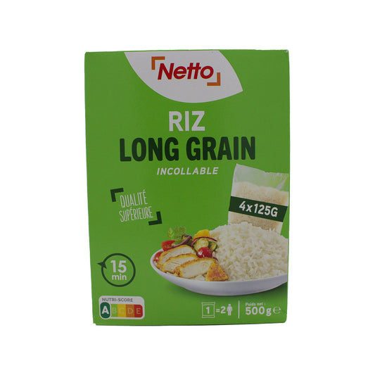 NETTO Unbeatable long rice cooking 15mn 4x125g -g83