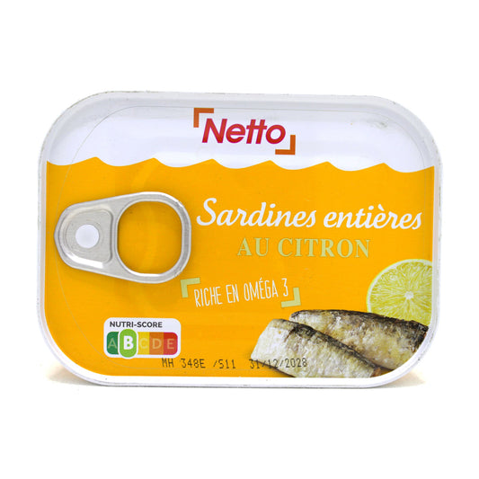 NETTO SARDINE CITRON 135G 1/5 135g — Épicerie française Montréal | Euro-Market