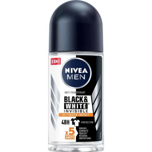 NIVEA Déodorant Homme Bille Invisible Black & White 50ml -J61