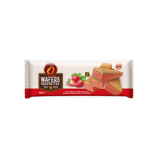 O'CRISPY Wafers Fraise 150g -A24