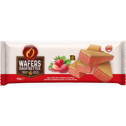 O'CRISPY Wafers Fraise 150g -A24