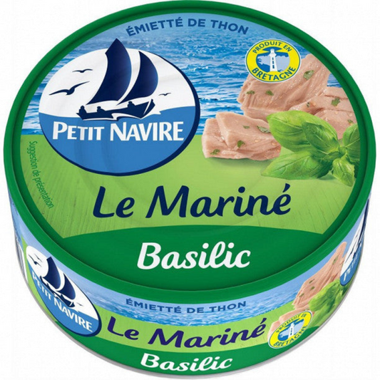 PETIT NAVIRE le mariné émietté de thon basilic 110g -C13