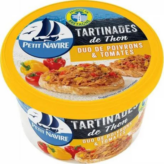 PETIT NAVIRE Les taritinables de thon duo poivrons tomates 125g -C12