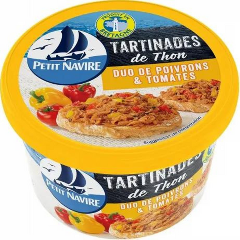 PETIT NAVIRE Les taritinables de thon duo poivrons tomates 125g -C12/10