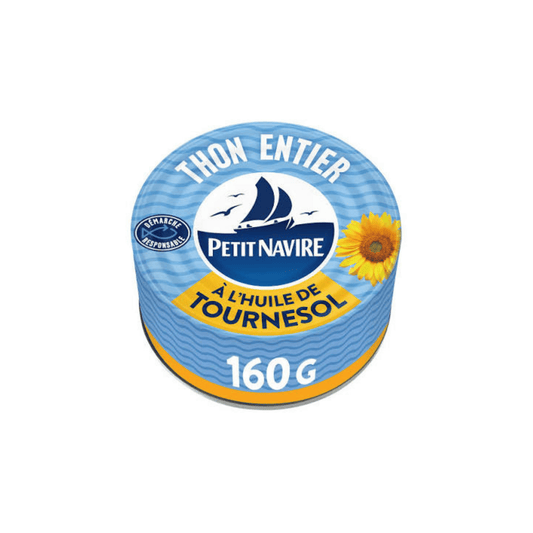 PETIT NAVIRE thon entier H tourn 160g — Épicerie française Montréal | Euro-Market