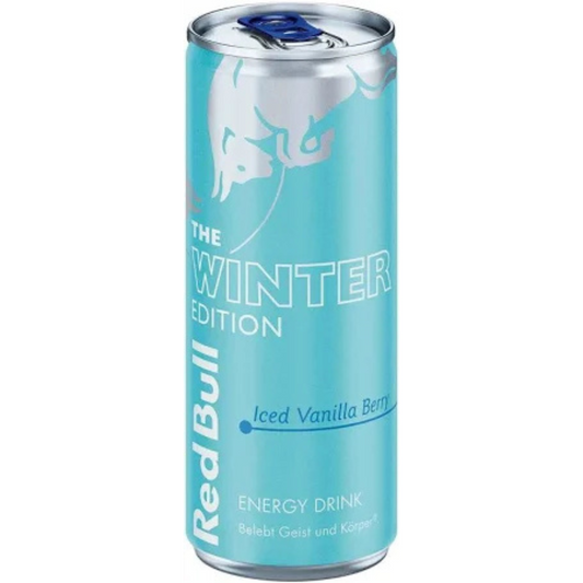 Canette de 250 ml de boisson énergisante Red Bull édition Iced Vanilla Berry