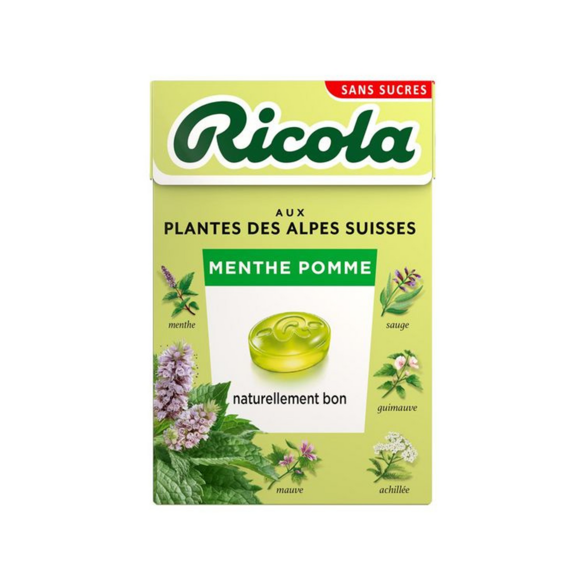 Ricola apple mint candies without sugars 50g