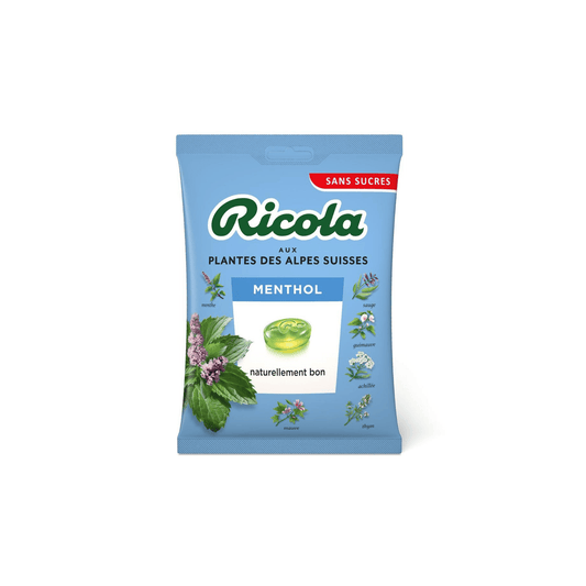 RICOLA Menthol sans sucres sachet 70g — Épicerie française Montréal | Euro-Market
