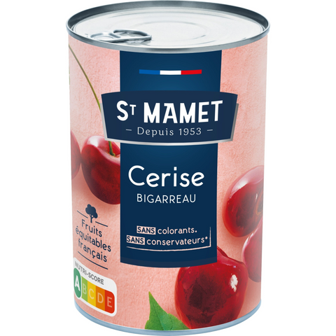 SAINT MAMET Fruits au sirop cerises bigarreaux 240g -I84