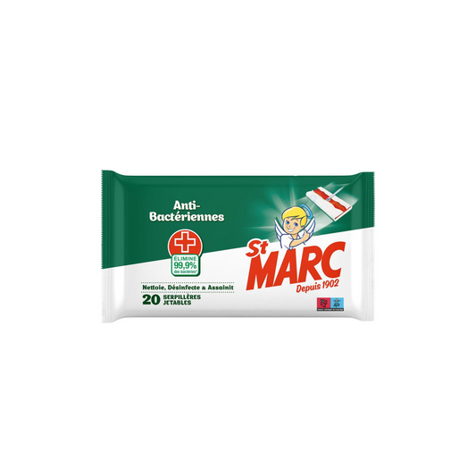 SAINT MARC Lingette Serpillières Jetables AntiBactériennes 50g -J61