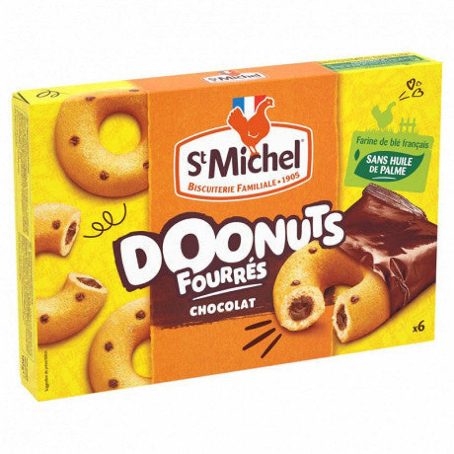 SAINTMICHEL Doonuts Fourrés au Chocolat 180g -A163