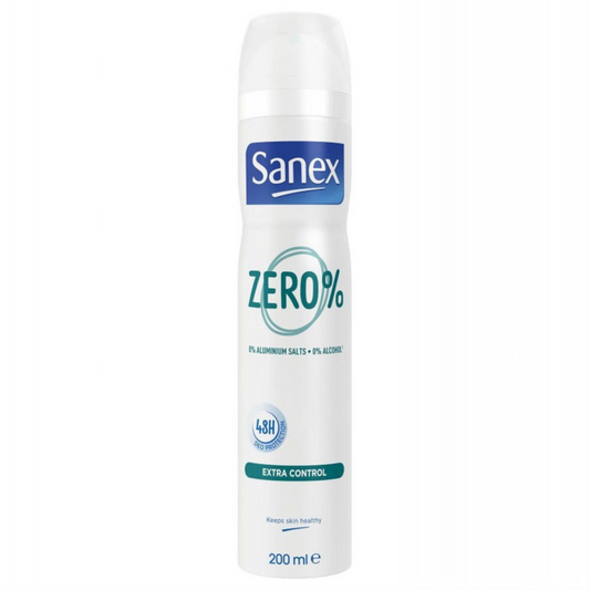 SANEX Déodorant Spray Zero 0% Extra Control without aluminum salts 200g -J72