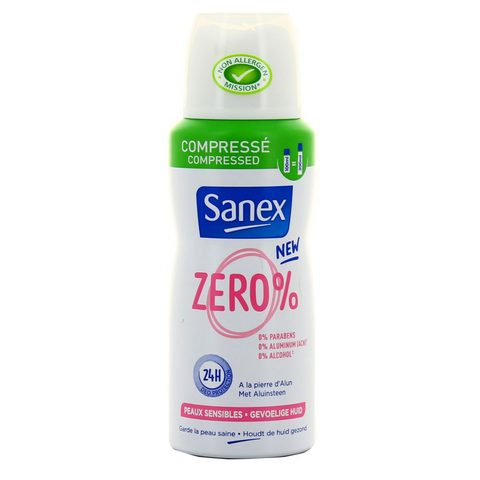 SANEX Deodorant zero 0% compressed sensitive skin 100ml -J82