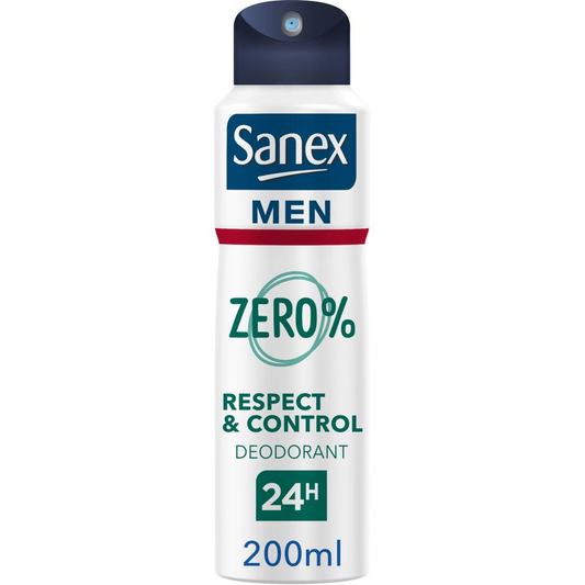 SANEX Men  Zéro% déodorant spray 24h homme respect & control 200g -K11