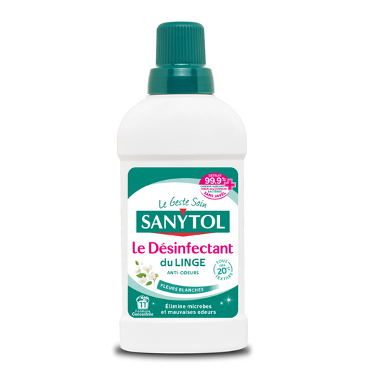 SANYTOL Désinfectant Linge Fleurs Blanches 500mL -N25