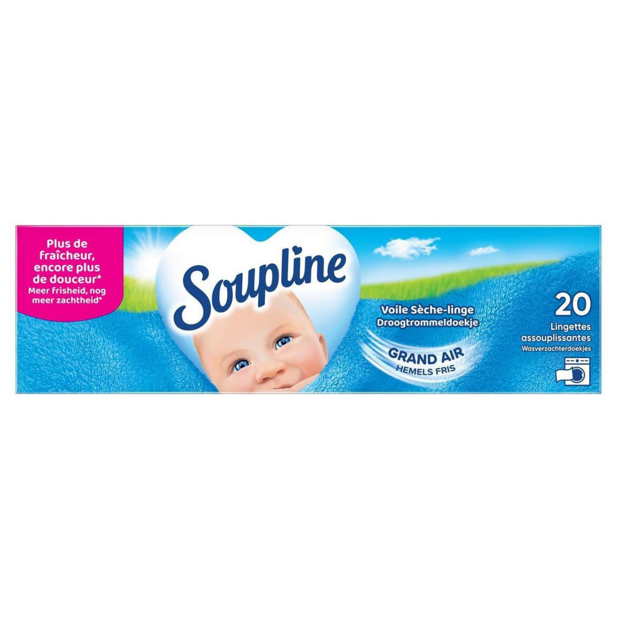 SOUPLINE Lingettes seche linge grand air x20 -K21