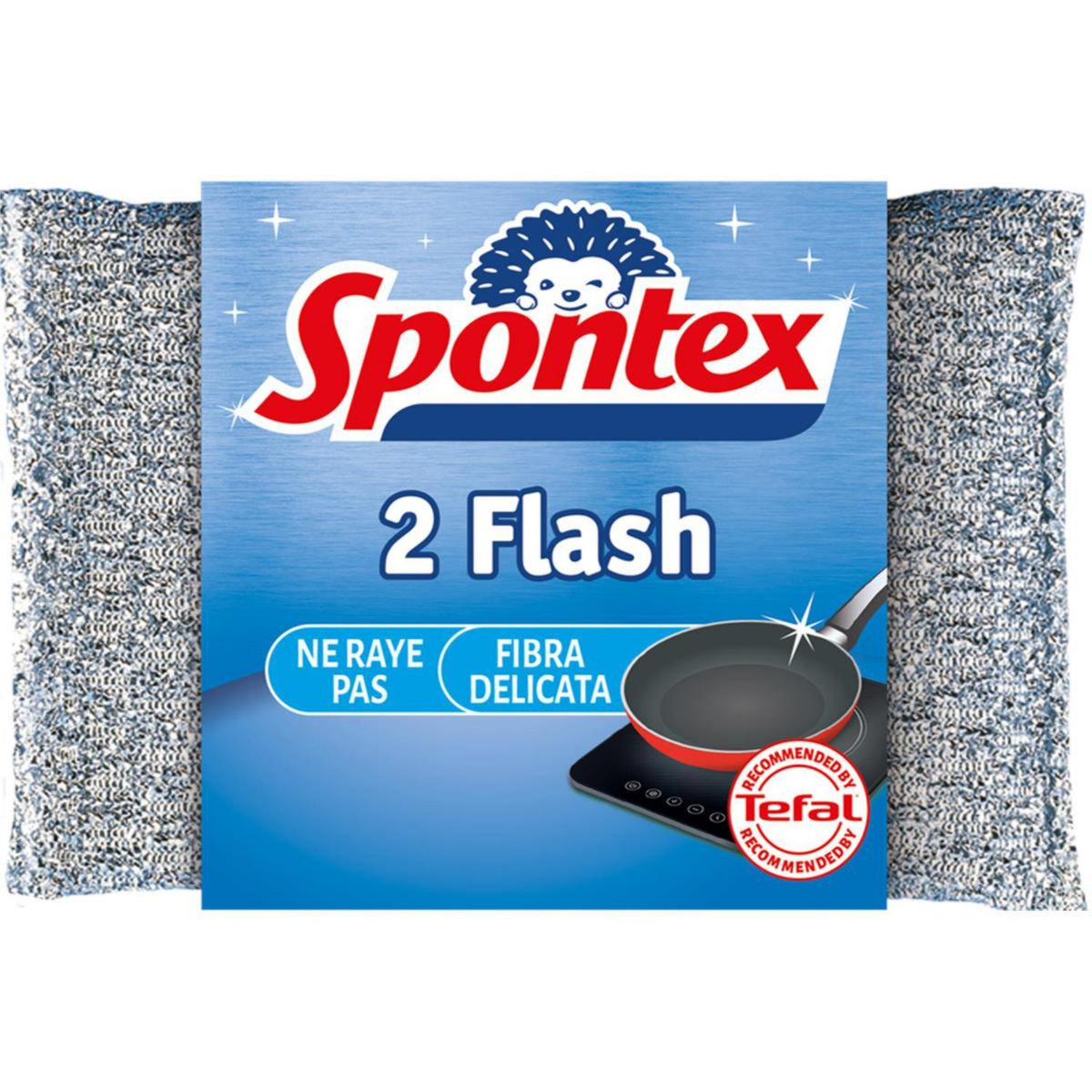 SPONTEX Tampons à récurer grattants Flash 2x10g -J41