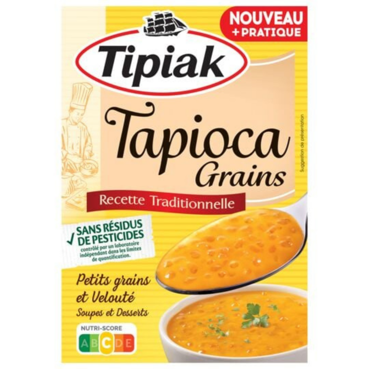 TIPIAK Tapioca grains min sans résidus de pesticides 300g   -H133