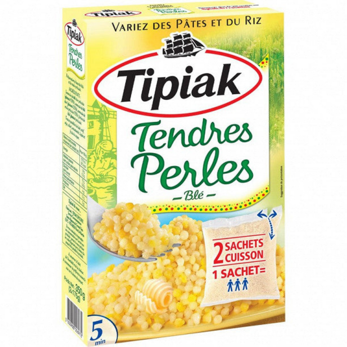 Tipiak Tender wheat pearls 2x175g -H133