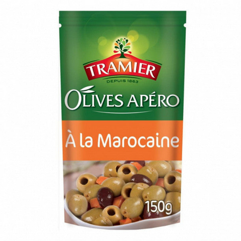 TRAMIER Olives apéro à la Marocaine sachet 150g -G51