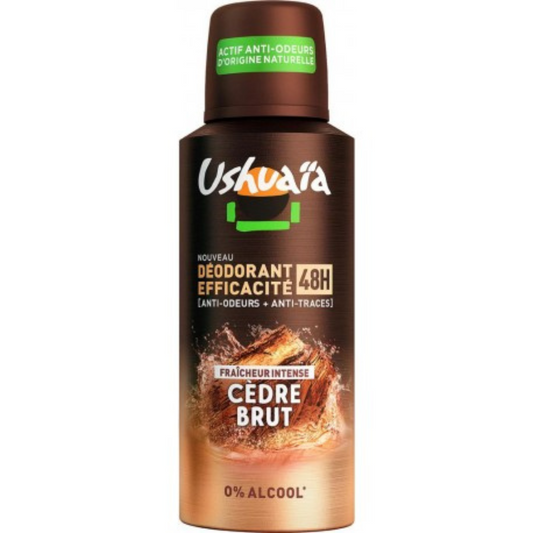 USHUAIA Déodorant homme cèdre brut 150mL -K13