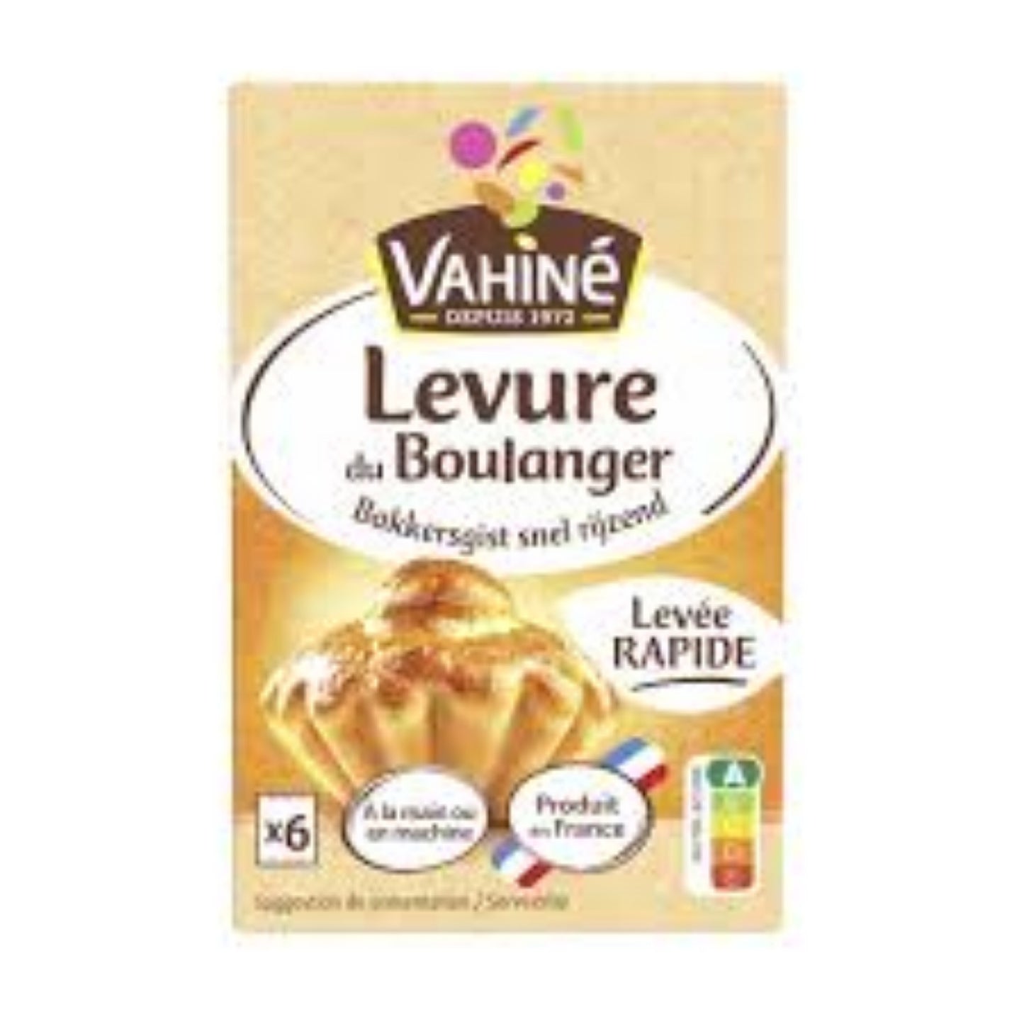 VAHINE Levure du boulanger  27,6g -E102