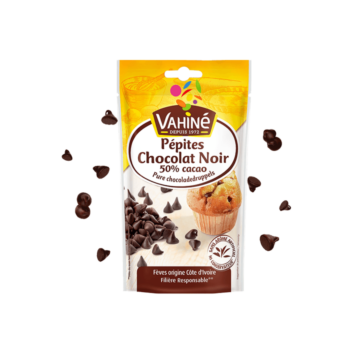 VAHINE DARK CHOCO CHIPS 100g