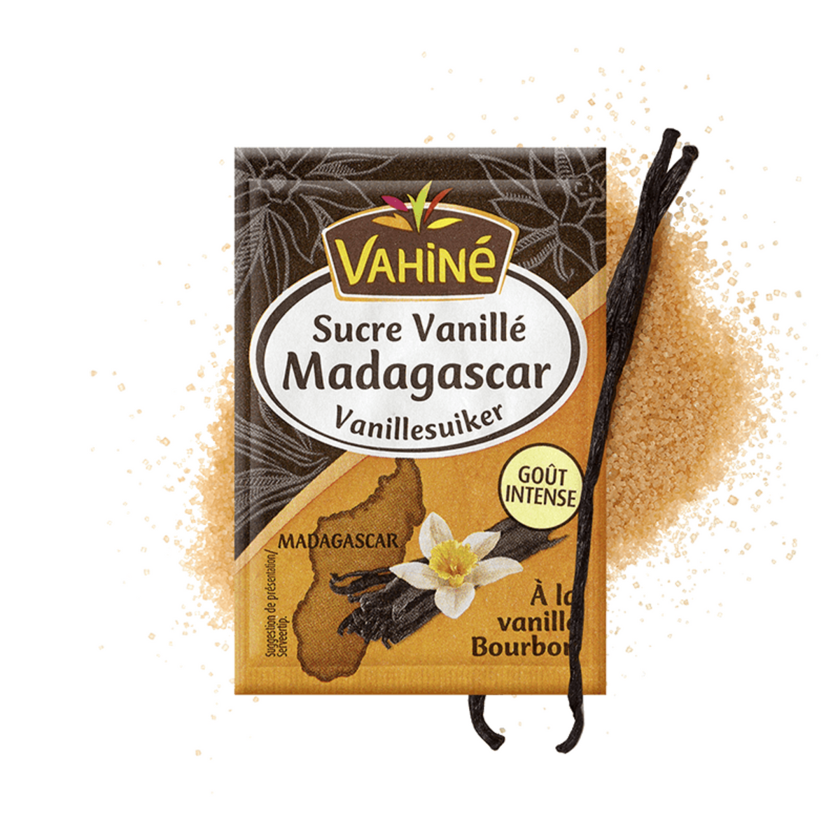 Vahine vanilla sugar from Madagascar Intense taste 5 sachets 37.5g -e101/100