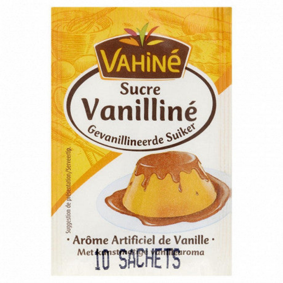 Vahine vanillin sugar the batch 10 sachets 75 g -e111