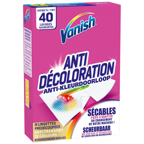 VANISH Lingettes anti décoloration x20 -J11